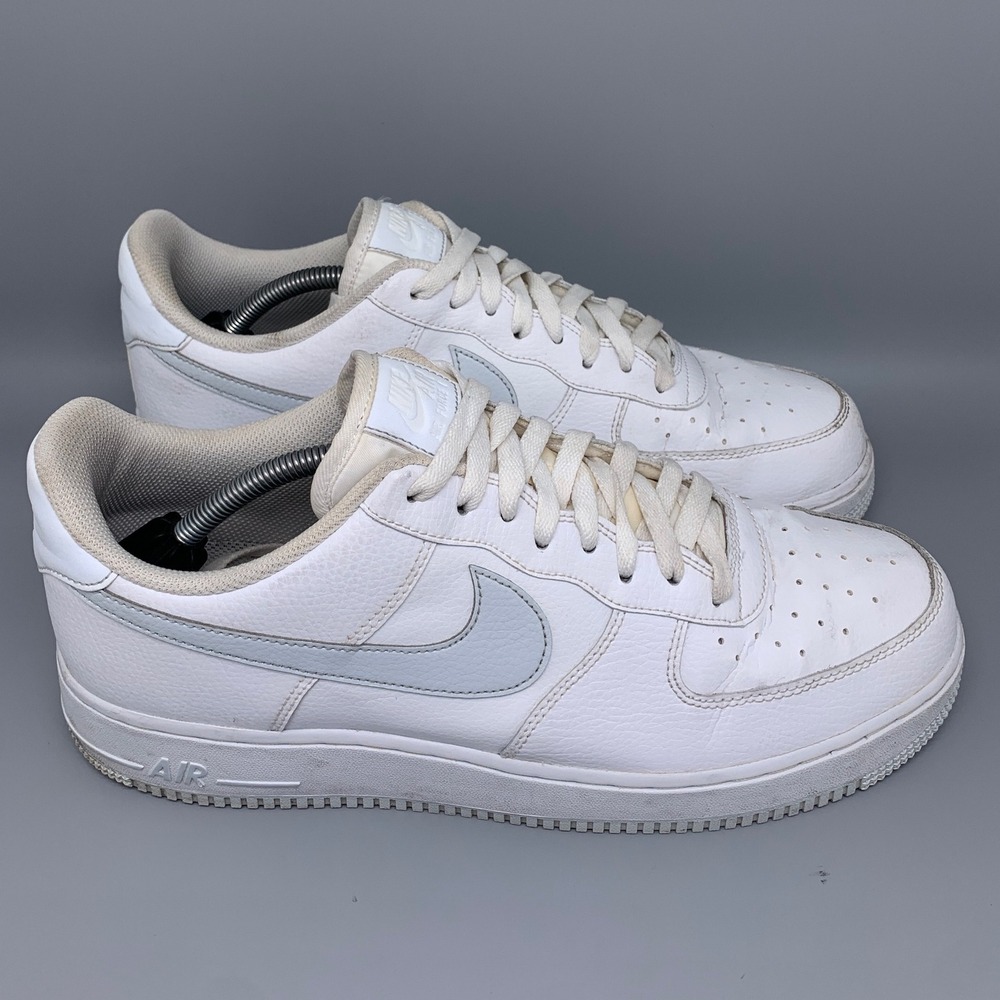 Nike Air Force 1 '07 Low White Wolf Grey Shoes CD9066-100 Men's Sz 12